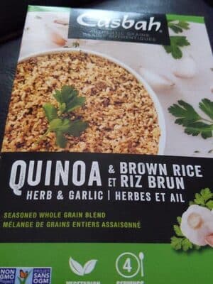 Quinoa et riz brun herbes et ail