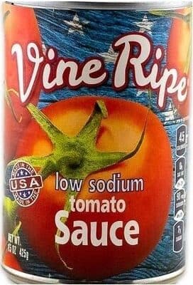 Vine Ripe Tomato Sauce Low Sodium