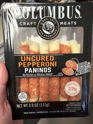 PEPPERONI SLOW AGED PANINOS PEPPERONI ROLLED WITH MOZZARELLA CHEESE, PEPPERONI