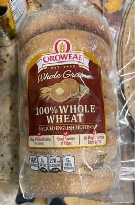 100% Whole Wheat Grains English Muffins