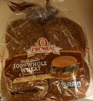 WHOLE GRAINS 100% WHOLE WHEAT SANDWICH BUNS