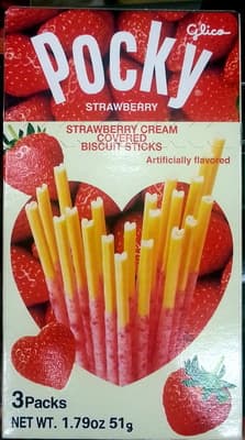 Strawberry Cream Covered Biscuit Sticks