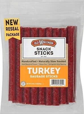 Turkey sausage snack sticks