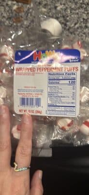 Peppermint Flavored Wrapped Puffs