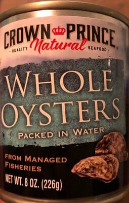 Whole Oysters Packed In Water