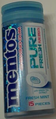 Mentos, Sugar Free Gum, Fresh Mint, Green Tea Extract