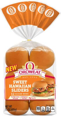Sweet Hawaiian Sliders Sliced Buns