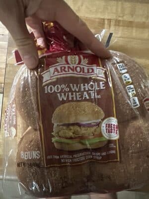 100% Whole Wheat Buns