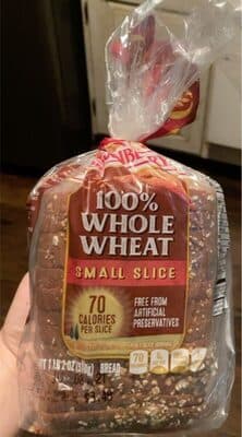 100% Whole Wheat Small Slice Bread