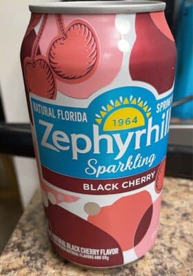 Black Cherry Flavor Sparkling Natural Spring Water