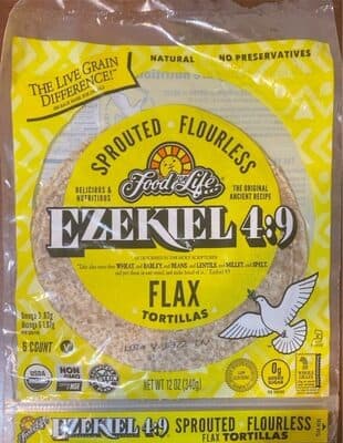 Flax Sprouted Flourless Tortillas