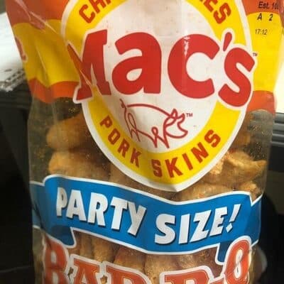 CHICHARRONES FRIED PORK SKINS, BAR-B-Q