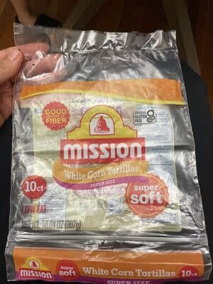 White Corn Super Size Tortillas