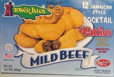Jamaican Style Mild Beef Cocktail Patties