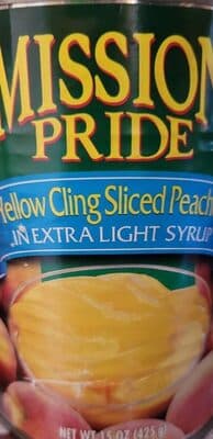Peaches, Sliced Yellow Cling in Extra Light Syrup