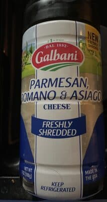 Parmesan, Romano & Asiago Cheese