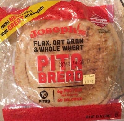Flax Oat Bran & Whole Wheat Pita Bread