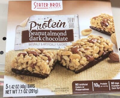 Peanut Almond Dark Chocolate Protein Chewy Bars