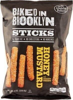 Baked In Brooklyn, All Natural Breadsticks, Honey Mustard With Sesame Seeds