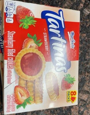 Strawberry Flavored Filled Cookies
