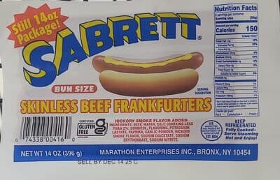 Skinless Beef Frankfurters