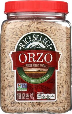 100% Whole Wheat Orzo Pasta