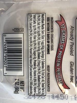 Organic Hard-Boiled Eggs