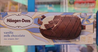 Vanilla Milk Chocolate Ice Cream Bar Dipped in Rich Milk Chocolate
