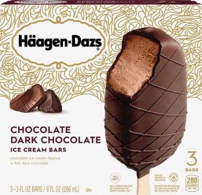 Chocolate Dark Chocolate Ice Cream Dipped in Rich Dark Chocolate Ice Cream Bars