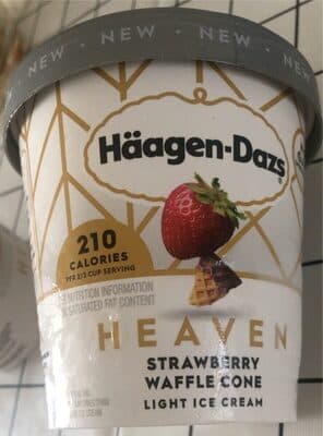 Strawberry Waffle Cone Light Ice Cream