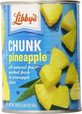 Chunk Pineapple Packed in 100% Pineapple Juice