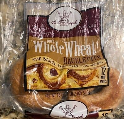 100% Whole Wheat Bagelettes