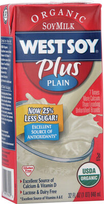 Westsoy Organic Plus Plain Soymilk