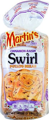 Cinnamon Raisin Swirl Potato Bread