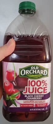 Black Cherry Cranberry Flavored Apple Juice Blend From Concentrate