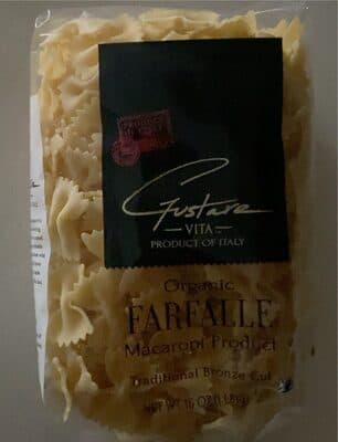 Orrganic Farfalle Macaroni Product- Bronze Cut