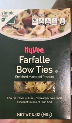 ENRICHED MACARONI PRODUCT, FARFALLE BOW TIES