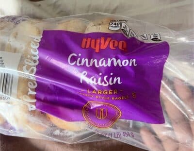 Cinnamon Raisin Larger Bakery Style Bagels