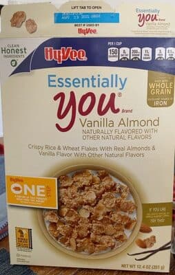 Essentially You, Vanilla Almond Crispy Rice & Wheat Flakes With Real Almonds & Vanilla Flavor