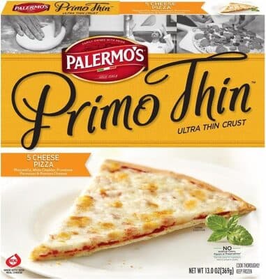 PALERMO'S, PRIMO THIN, ULTRA THIN CRUST 5 CHEESE PIZZA