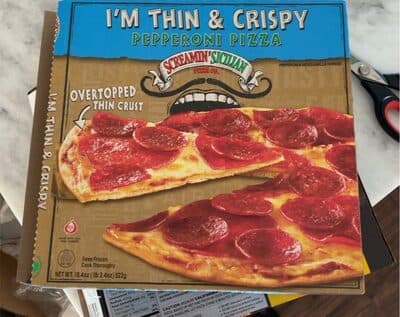 Pepperoni Overtopped Thin Crust Pizza