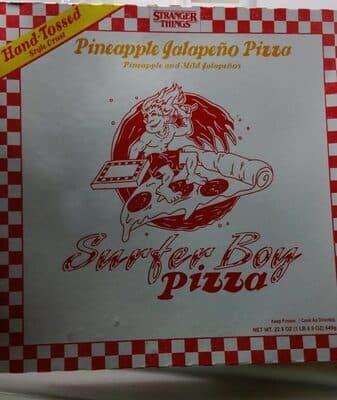 Surfer boy Pizza pineapple jalapeno