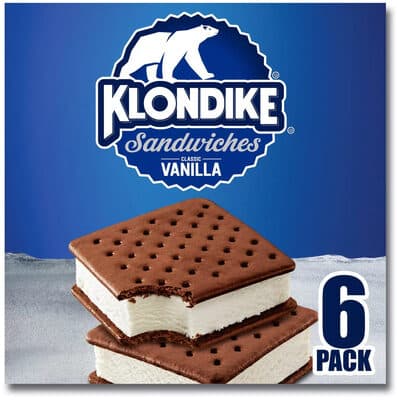 Classic Vanilla Flavored Ice Cream Between Two Chocolate Wafers Sandwiches