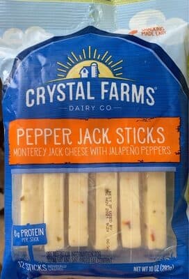 Pepper Jack Monterey Jack Cheese Sticks with Jalapeno Peppers