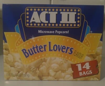 Butter Lovers Flavour Microwave Popcorn