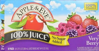 Very Berry Flavored Blend Of 4 Juices From Concentrate