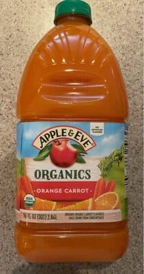 Organic Orange Carrot Flavored Juice Drink From Concentrate