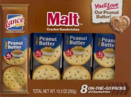 Peanut Butter Malt Sandwich Crackers
