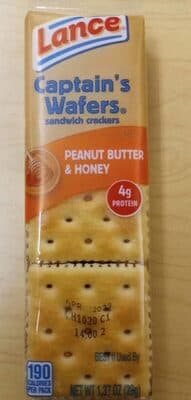 Captain's Wafers Crackers Peanut Butter & Honey