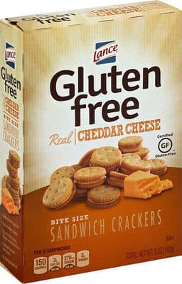 Cheddar Cheese Gluten Free Bite Size Sandwich Crackers